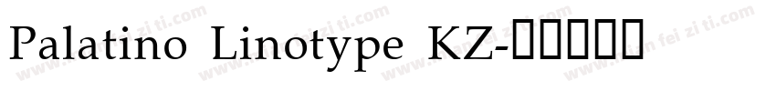 Palatino Linotype KZ字体转换